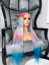 Load image into Gallery viewer, ‘TIED TO SPRING’ custom tie-dye color full lace wig