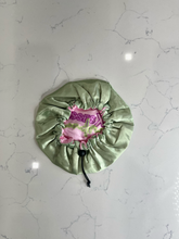 Load image into Gallery viewer, ‘TRESSES X SANDRINE’ MATCHING SATIN INTERCHANGEABLE CHILD BONNETS