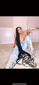‘MAZED’ 60” BRAIDED FULL LACE WIG