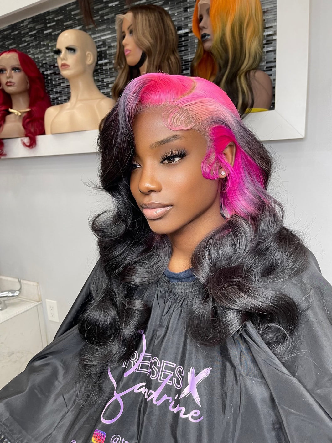 ‘PINK BOMB’ lace wig